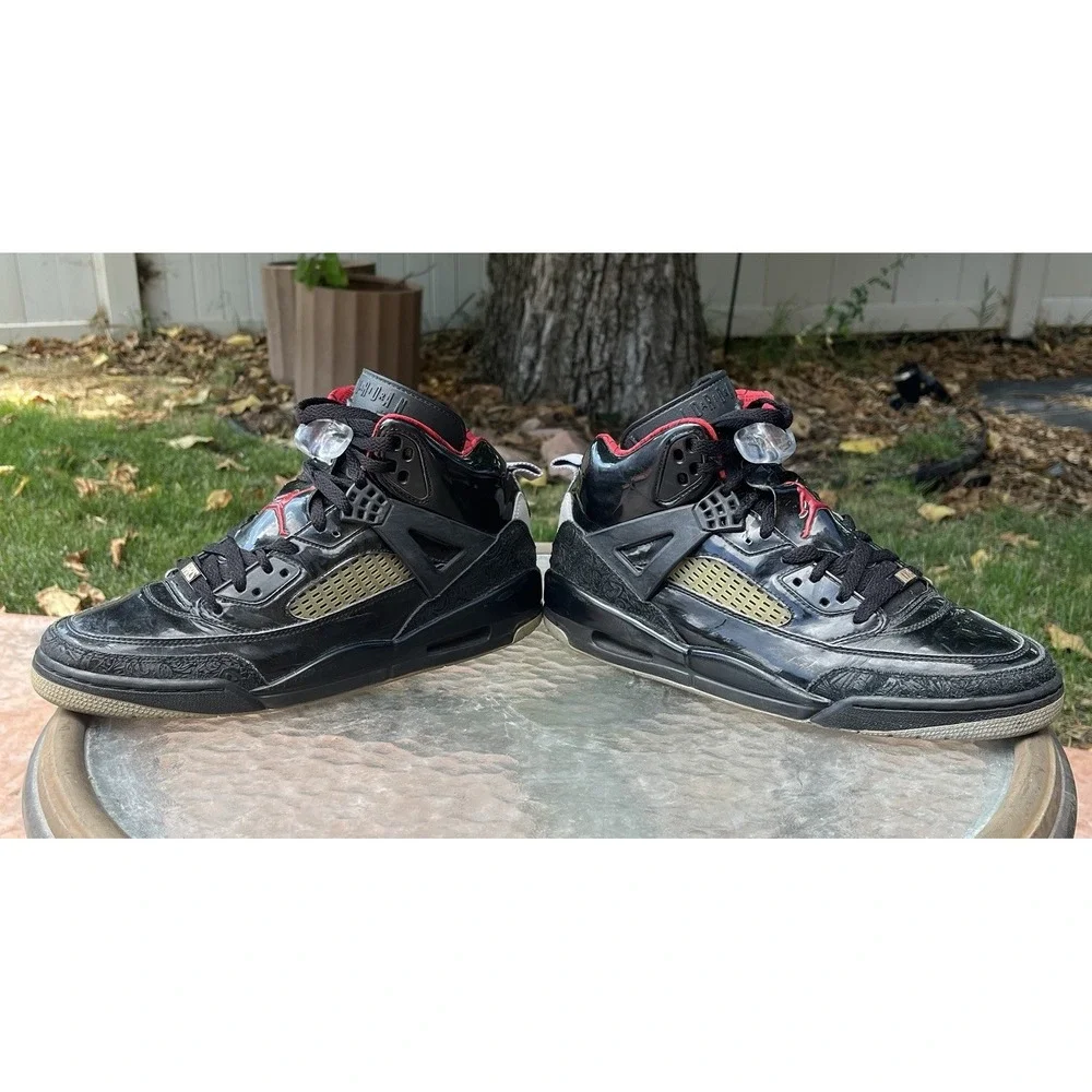 Nike Air Jordan Spizike Patent Leather Mens Size 11 Black Red 315371-001 Sneaker